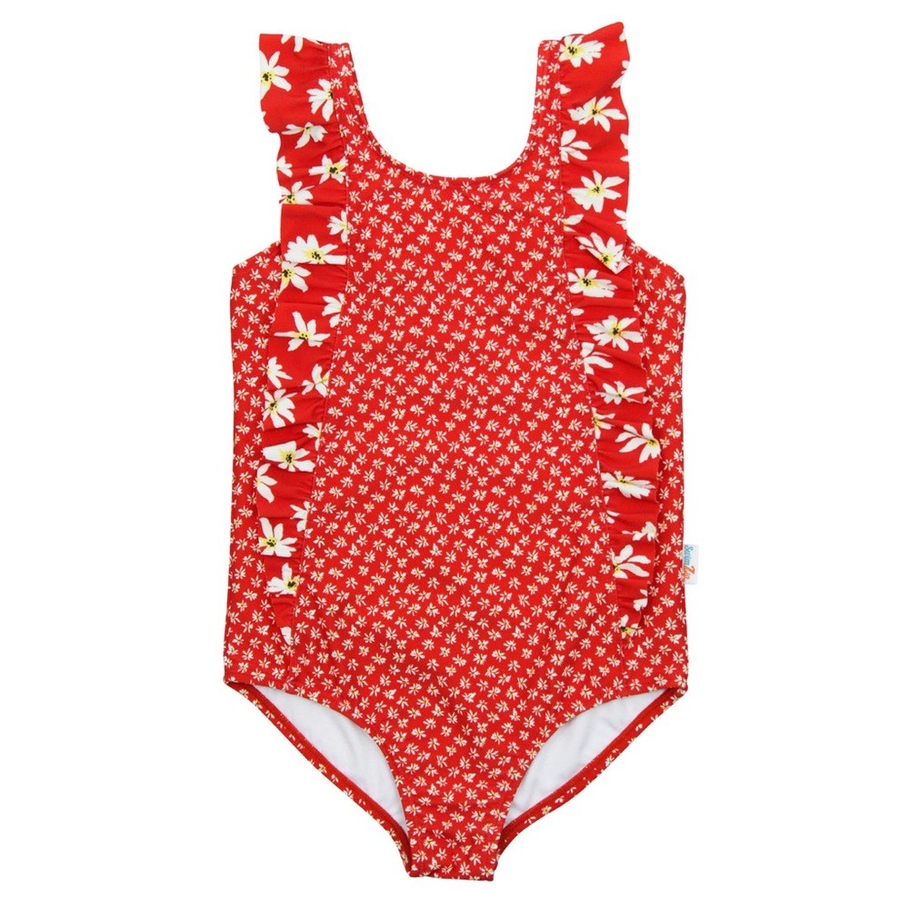 SwimZip- Ruffle One-Piece Swimsuit, "Too Sweet" Daisy, 18-24M